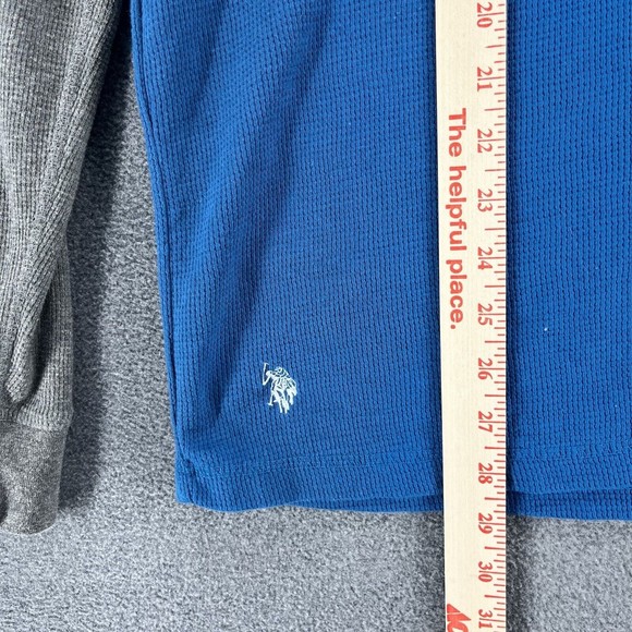 US Polo Assn‎ Sweater Mens Size M Blue Gray Pullover Crew-Neck Knit long sleeve - Picture 11 of 12